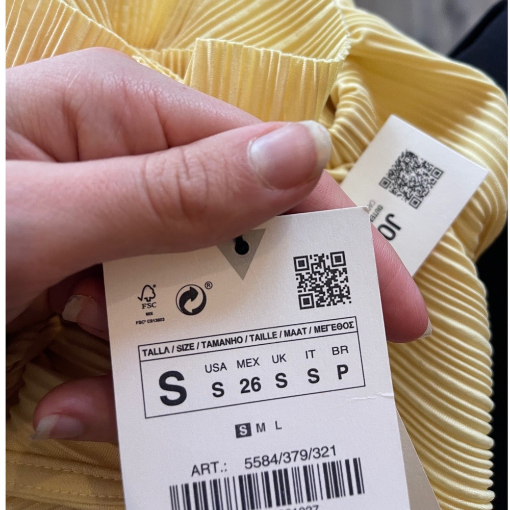 Zara Butter Yellow Two Piece Matching  Set Size S NWT Dainty‎ Coquette Feminine - Picture 8 of 16